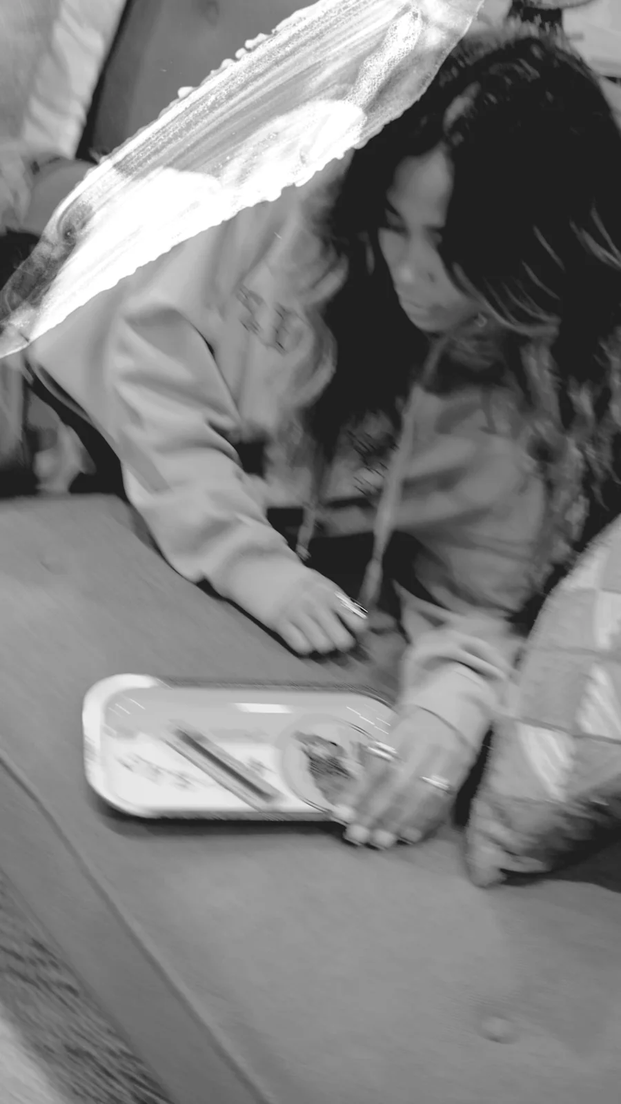 A monochrome scene from the supplied Zig-Zag reel.